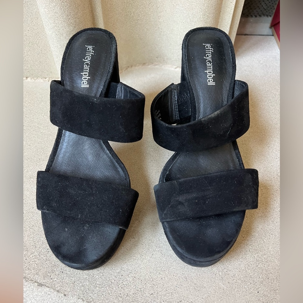 Jeffrey Campbell Black Heeled Sandals